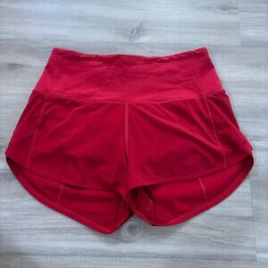 Lululemon Speed Up High-Rise Short 2.5" Dark Red Women Size 4